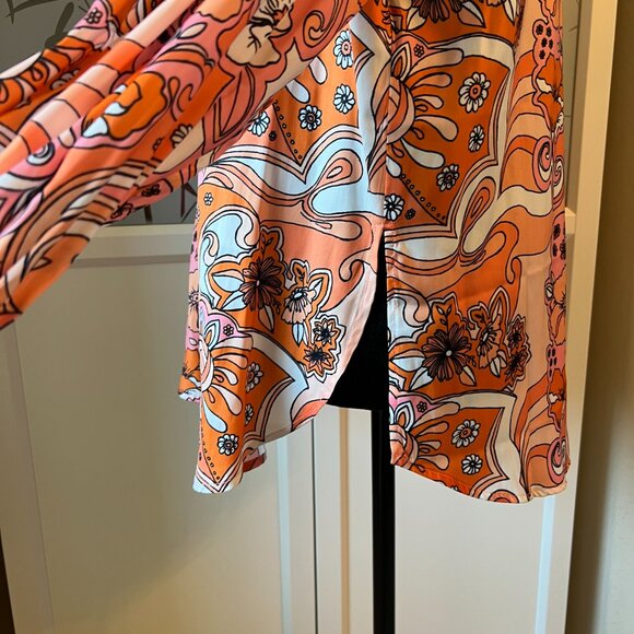 Free People Retro Floral Blouse S - Picture 5 of 8